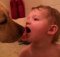 Lab baby taking bath together